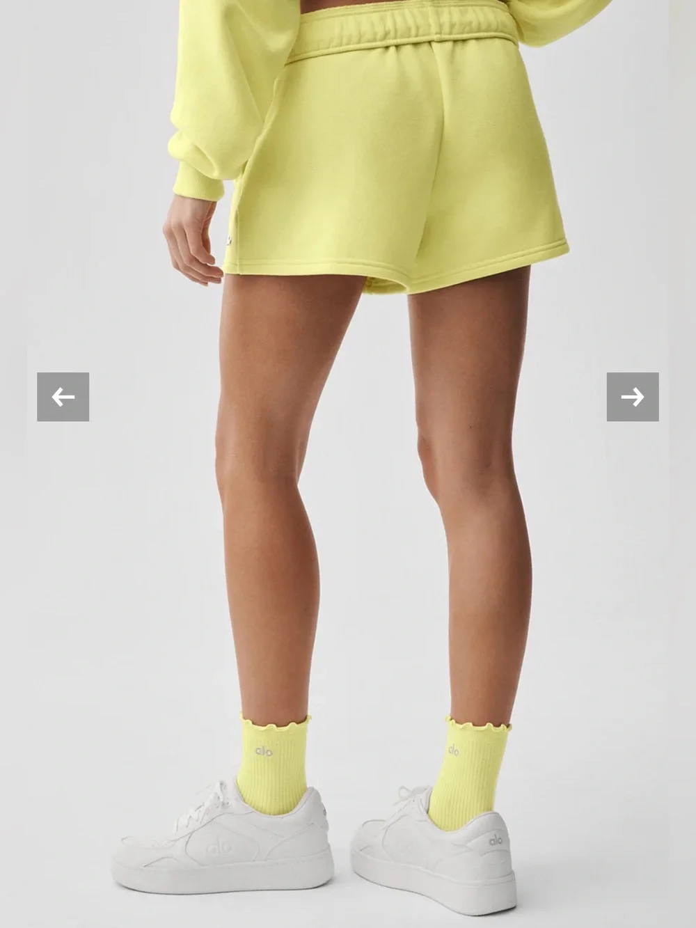 ALO Yoga Accolade Short Medium Sunshine NWT